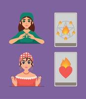 fortune teller icons vector