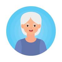 avatar old woman vector
