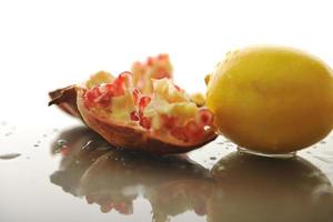 Pomegranate and lemon photo