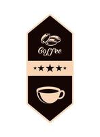 coffee label layout vector