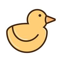 icono de pato lindo vector