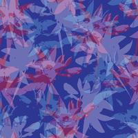 seamless multicolour abstract flowers pattern on blue background , greeting card or fabric vector