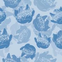 seamless abstract blue flowers pattern background , greeting card or fabric vector