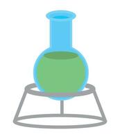 chemistry flask on stand vector