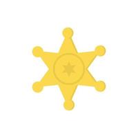 gold star sheriff vector