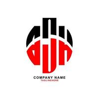 diseño creativo del logotipo de la letra bjh con fondo blanco vector