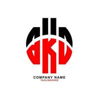 diseño creativo del logotipo de la letra bko con fondo blanco vector