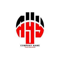 creative AYY letter logo design with white background vector