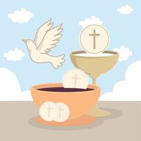 first holy communion vector