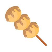 mitarashi dango japonés vector