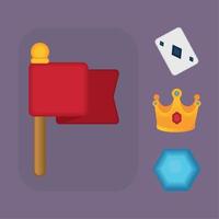 game icons set vector