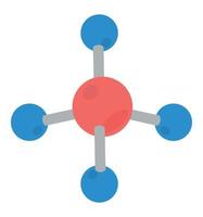 molecule structure icon vector