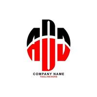 creative ADJ letter logo design with white background vector