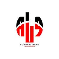 diseño creativo del logotipo de la letra alq con fondo blanco vector