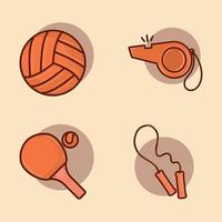 set of sport objects vector