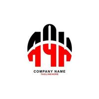 creative AQH letter logo design with white background vector