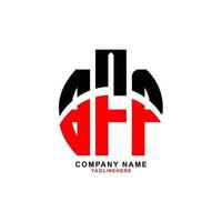 diseño creativo del logotipo de la letra bfp con fondo blanco vector
