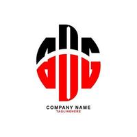 diseño creativo del logotipo de la letra bdg con fondo blanco vector