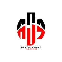 creative AJQ letter logo design with white background vector