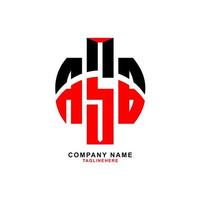 creative ASB letter logo design with white background vector