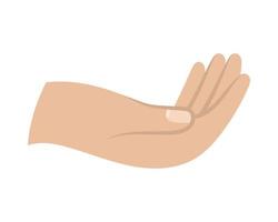 human hand receiving gesture vector