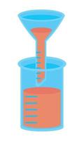 laboratory funnel and flask vector