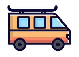 van car transport icon vector