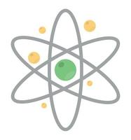 atom molecule flat icon vector