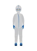 doctor in protection suit vector