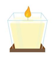 burning candle icon vector