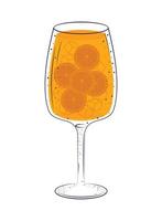 cocktail with fruits vector