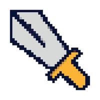 sword pixel art vector