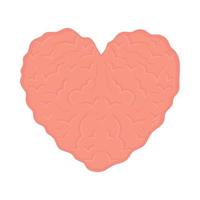 heart shape brain vector