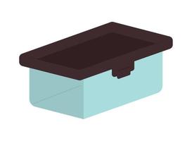 caja de almacenamiento de plástico vector