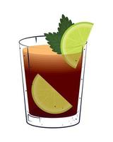 bebida alcoholica coctel vector