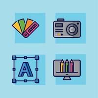 iconos diseño grafico vector