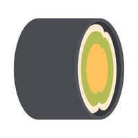 roll sushi food vector