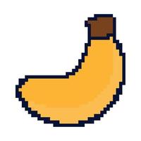 banana pixel art vector