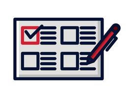 elections pen mark ballot vector
