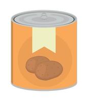 canned food beans vector