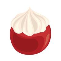 fruit with cream vector