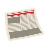 Newspaper on white background vector