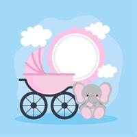 baby greeting card template vector