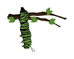 branch tree with caterpillar vector