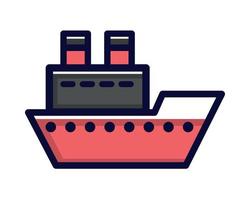 cruise boat transport vector