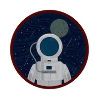 space astronaut and planet vector