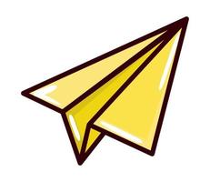 icono de avion de papel vector