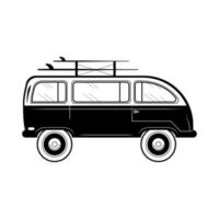 retro van vehicle vector