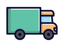 icono de transporte de camiones vector