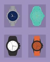 conjunto de relojes vector